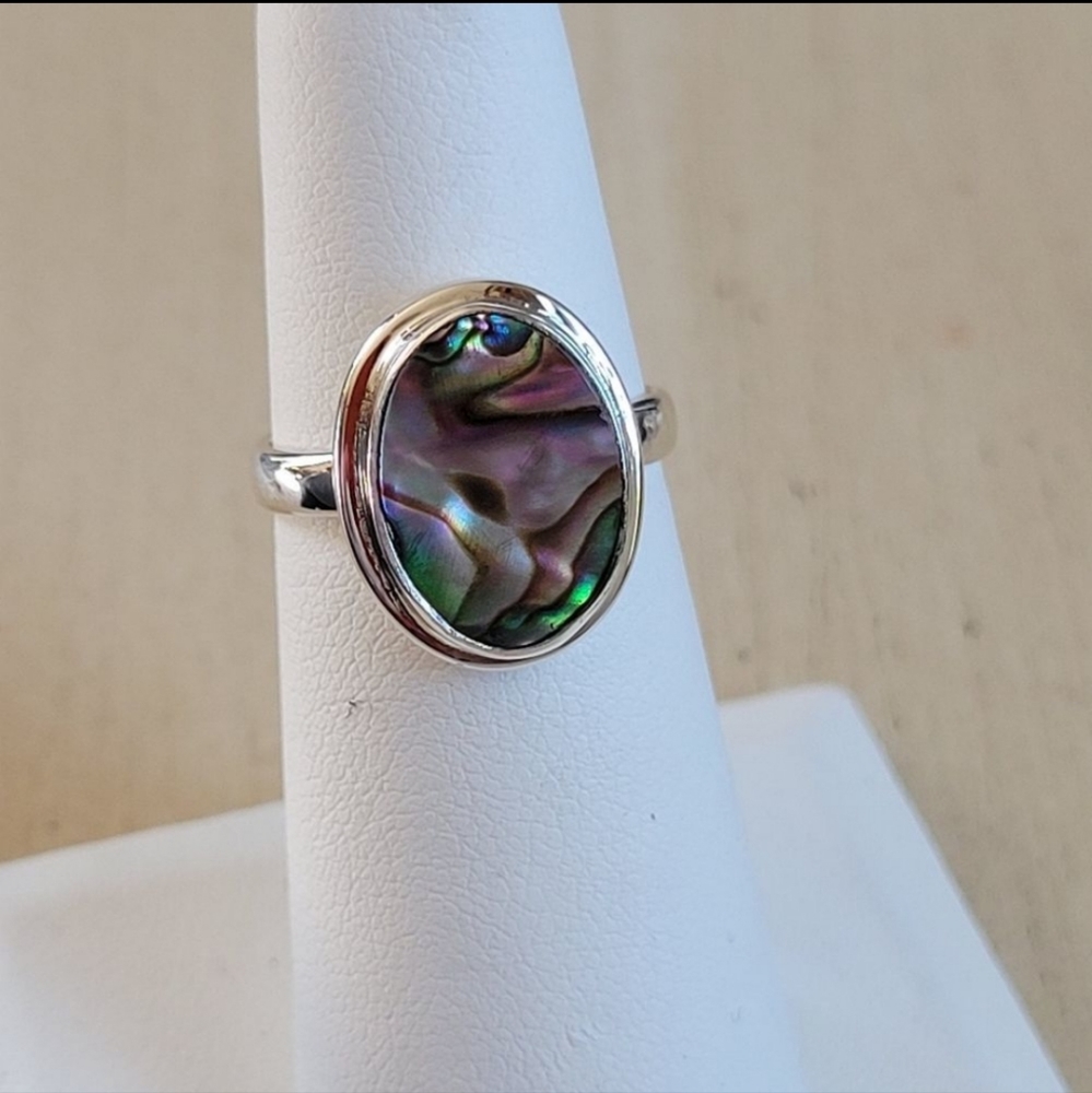 💥LAST ONE💥Modern Minimalist Abalone 925 Silver Ring - Picture 3 of 6